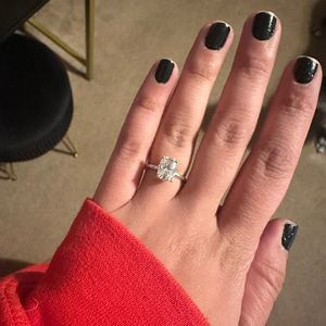 Moissanite Serling silver ring